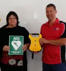 Bucketts Way Neighbourhood Group takes ownership of AED and receives First Aid & CPR training from First Aid & Safety Training